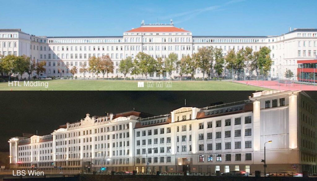 Gebäude der HTL Mödling und BS Wien Mollardgasse - Kooperationsschulen des VIZ