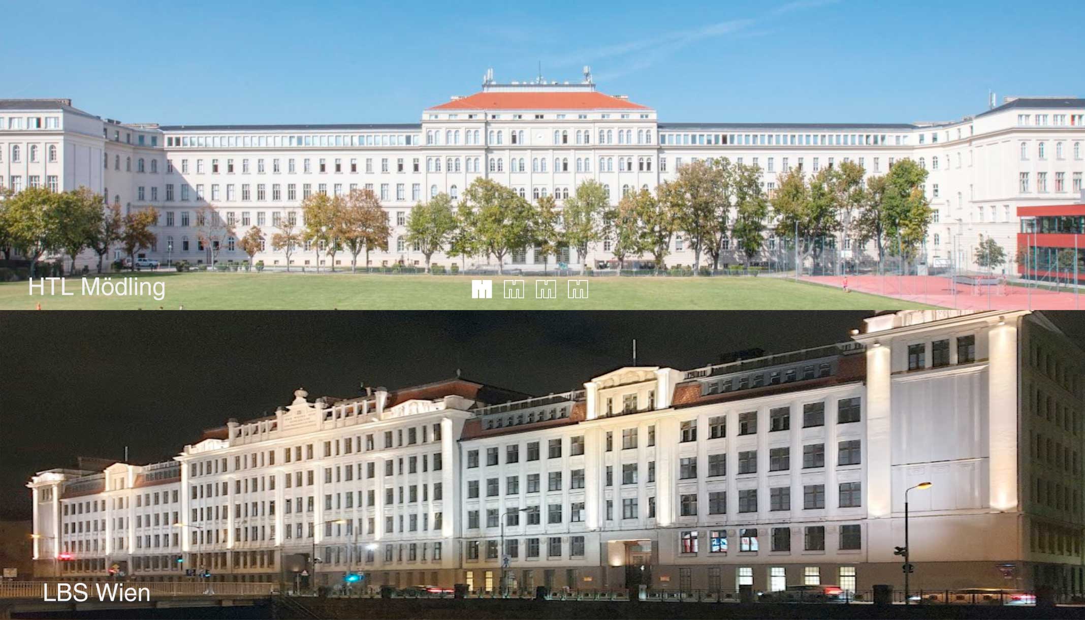 Gebäude der HTL Mödling und BS Wien Mollardgasse - Kooperationsschulen des VIZ