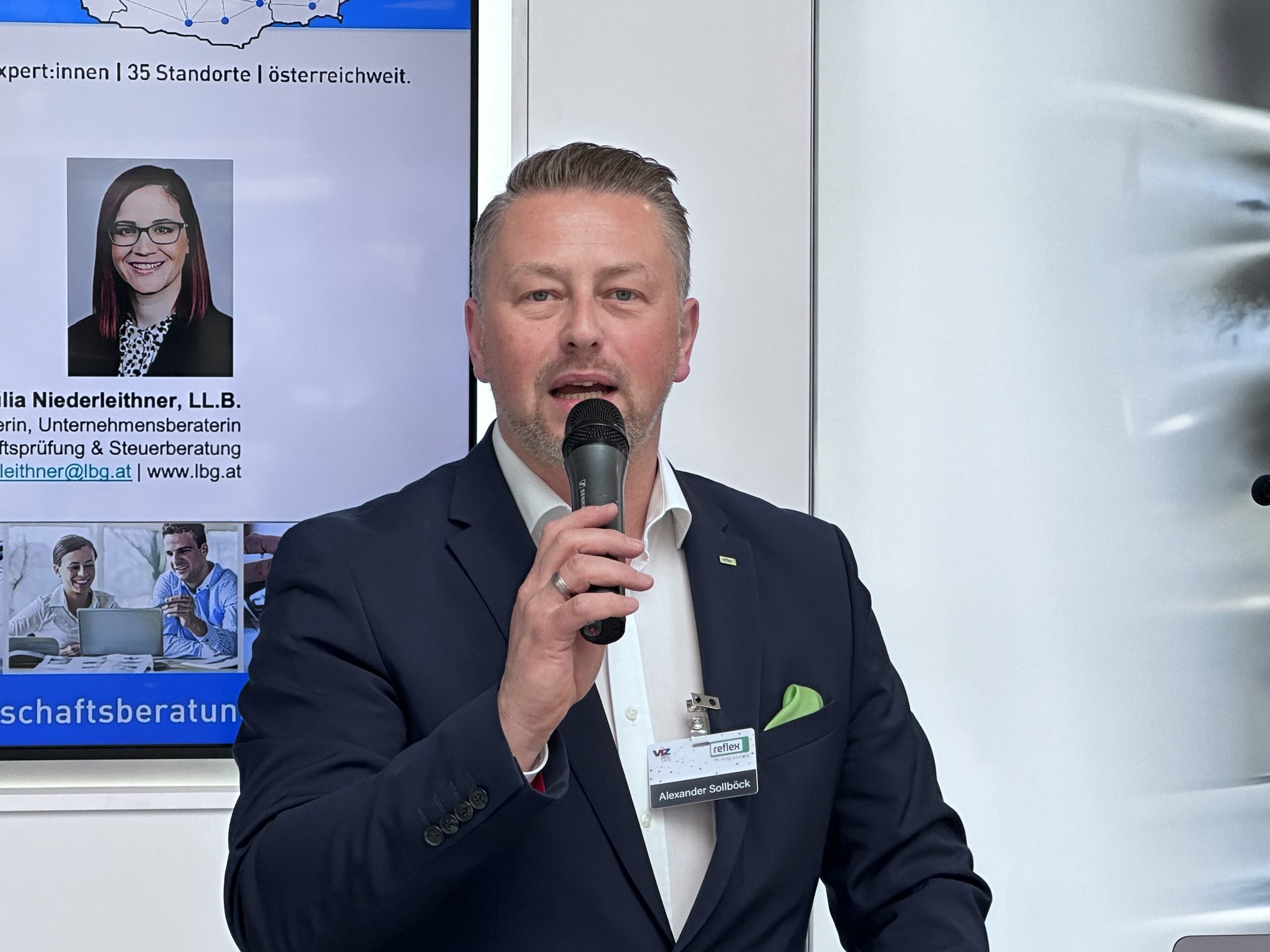 Alexander Sollböck, Obmann des VIZ beid er Eröffnung der VIZ Infodays